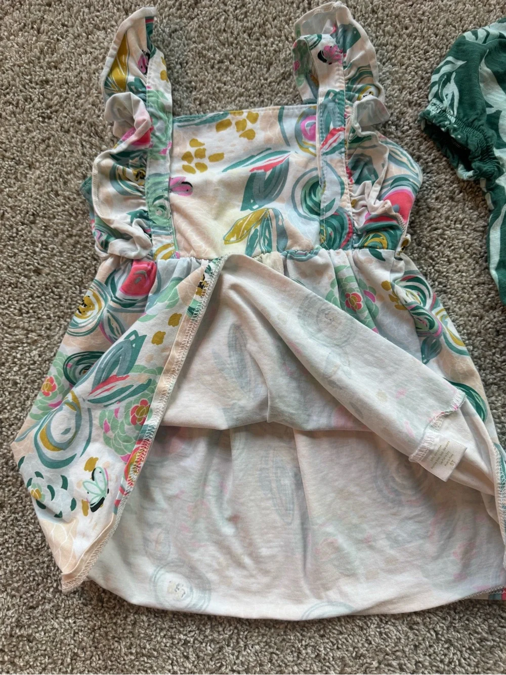 Girls 5T Summer Outfit Bundle  Floral sundress & top and short set 3 Piece Set